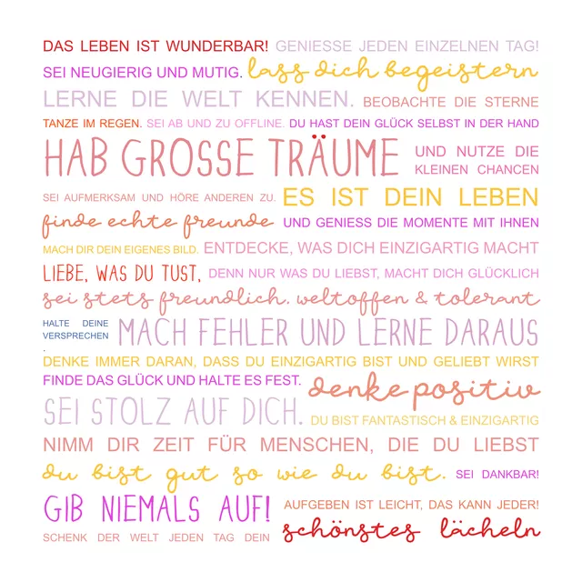 Kissen Das Leben ist wunderbar - rot