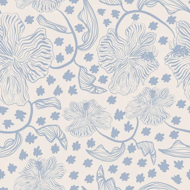 Dekovorhang Summer Blossom Blue