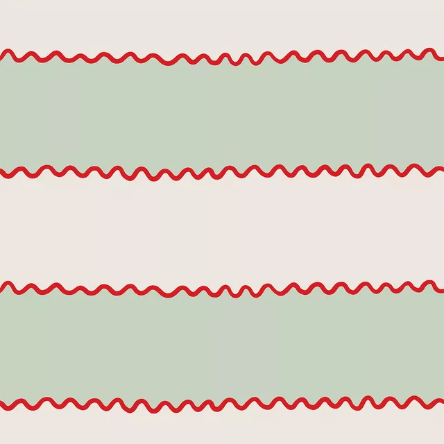 Kissen Wellen Streifen grün