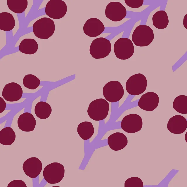 Kissen Frühling Zweige Muster rot