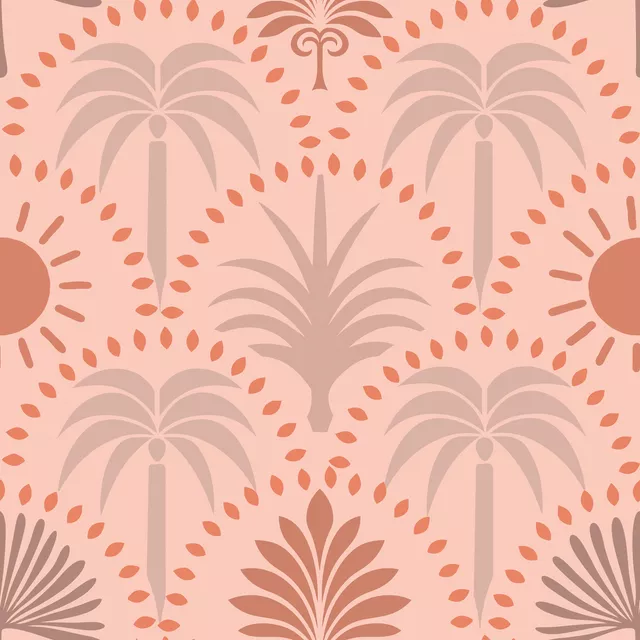 Kissen Palm Springs Mid Century Peach