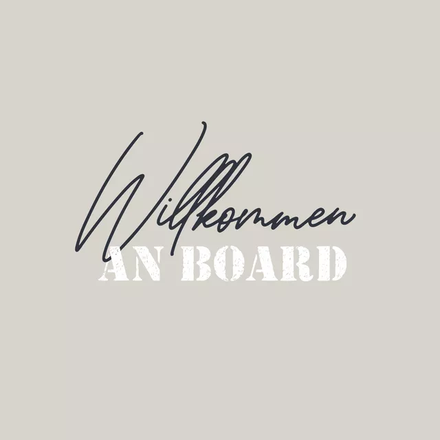 Kissen Willkommen an Board Beige