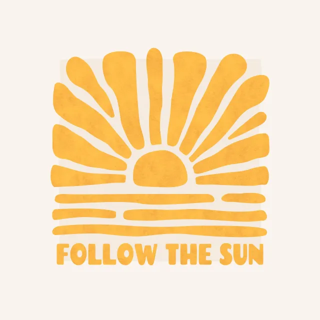 Kissen Follow The Sun yellow