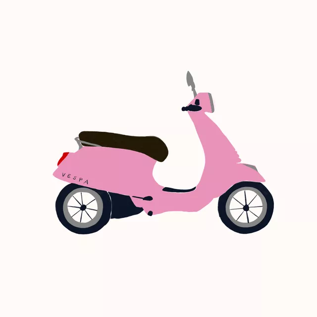 Kissen Vespa Rosa