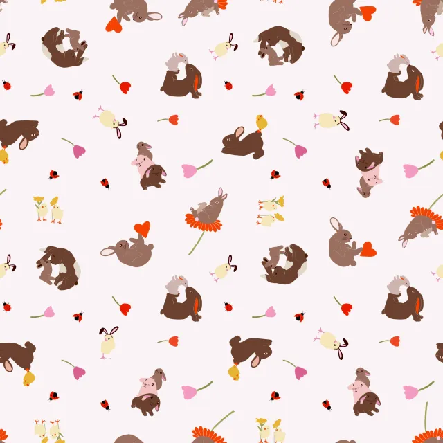 Sitzkissen Osterhasen Beige