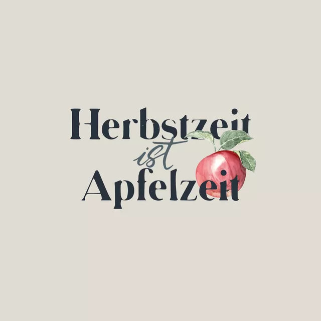 Kissen Herbstzeit Apfelzeit k beige
