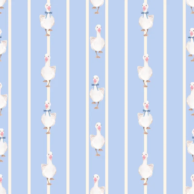 Servietten Gans gestreift blau