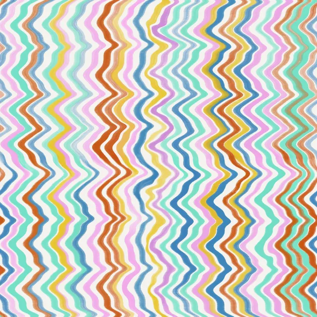 Bodenkissen Wellenlinien Bunt