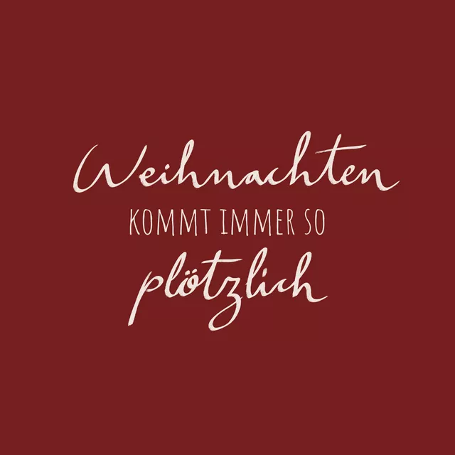 Tischset Plötzlich Weihnachten rot