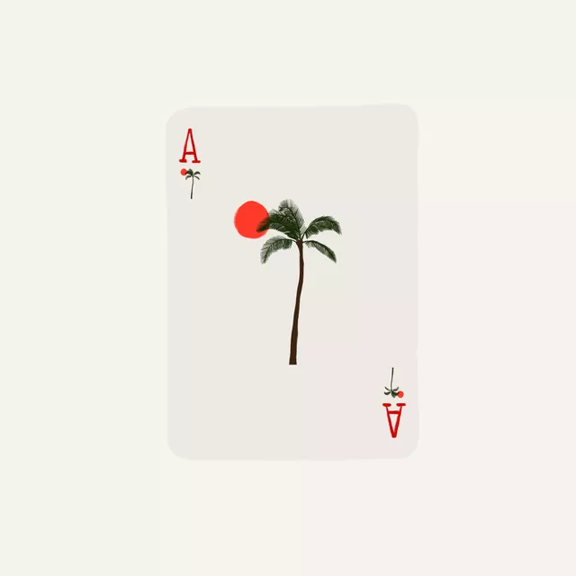 Kissen Spielkarte Palme