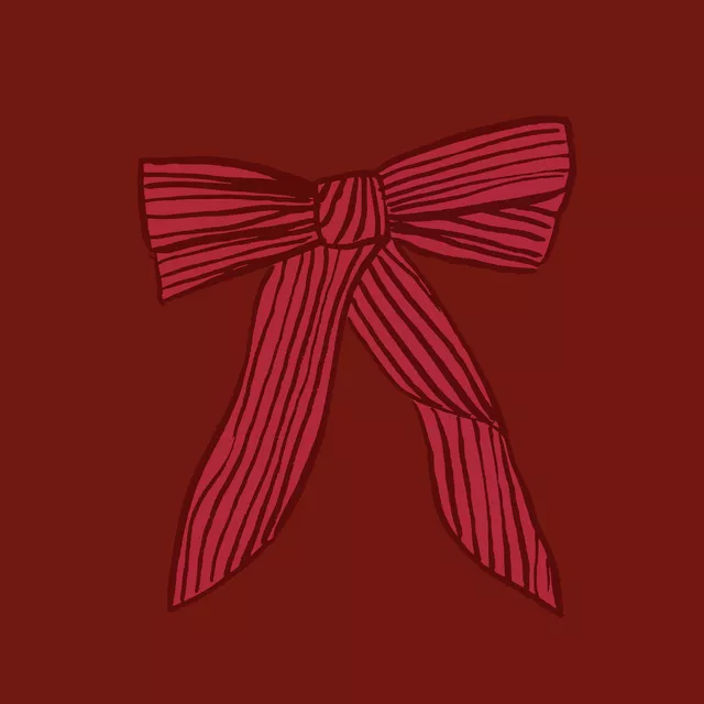 Kissen Schleife dunkelrot