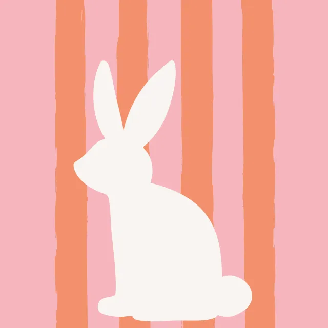 Servietten Hasen Streifen rosa