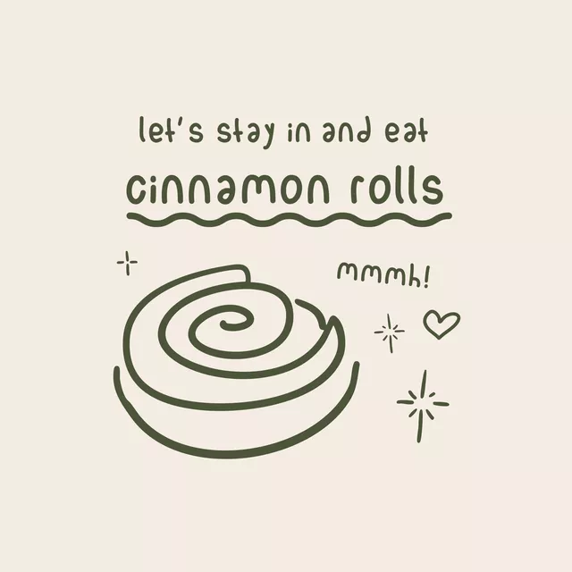 Kissen Stay in and eat cinnamon rolls