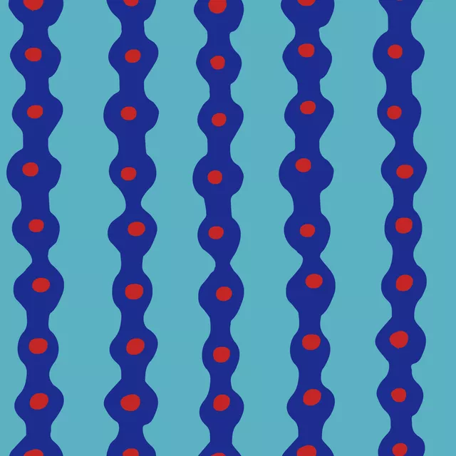 Tischläufer Punktstreifen türkis