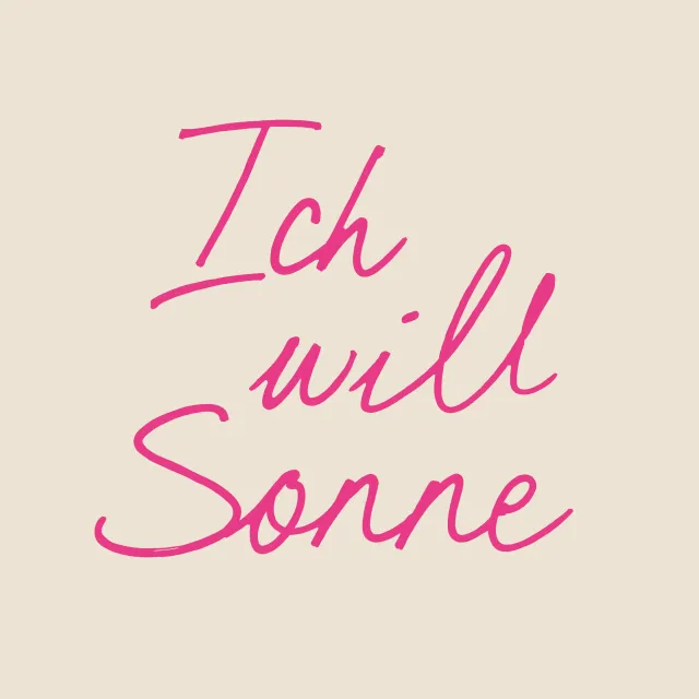 Kissen Ich will Sonne pink