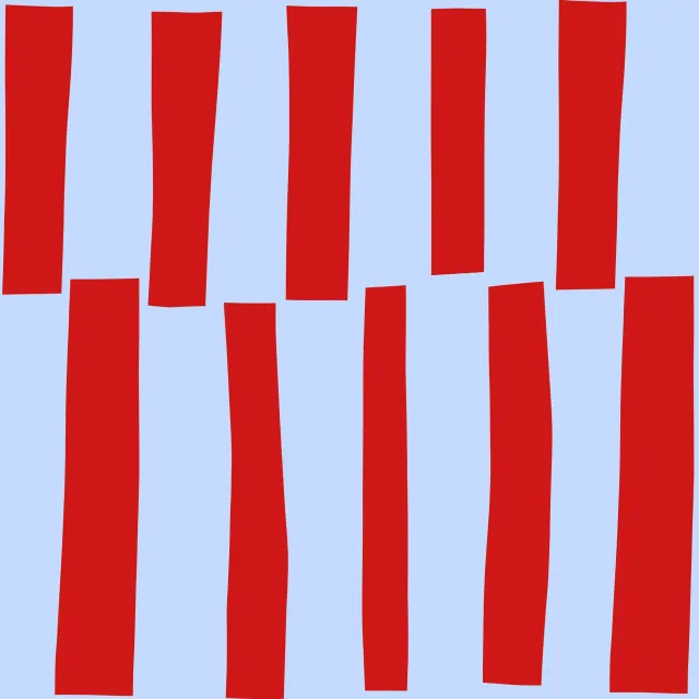 Dekovorhang Rote Streifen auf Himmelblau