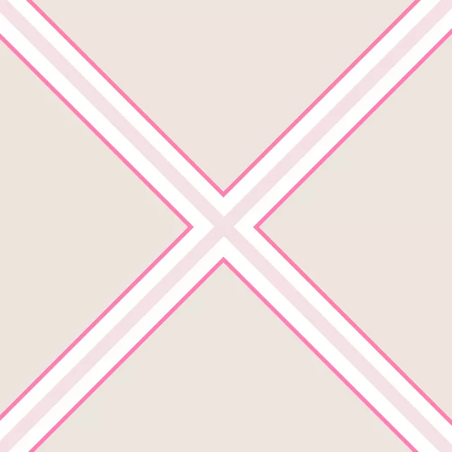 Kissen Kreuz Pink - Hamptons Chic