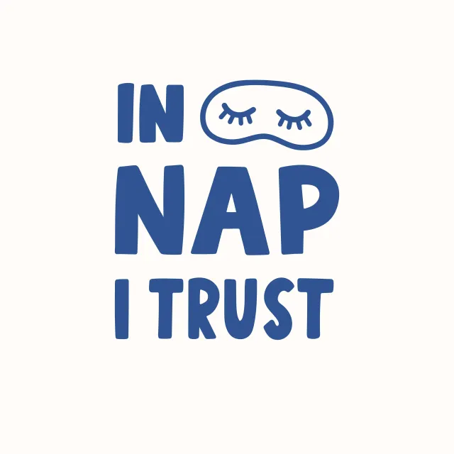 Kissen In Nap I Trust Blau Beige