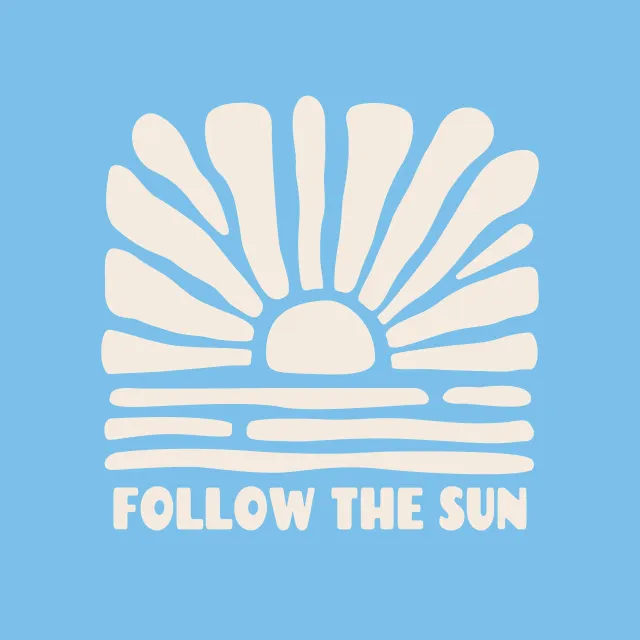 Kissen Follow The Sun blue