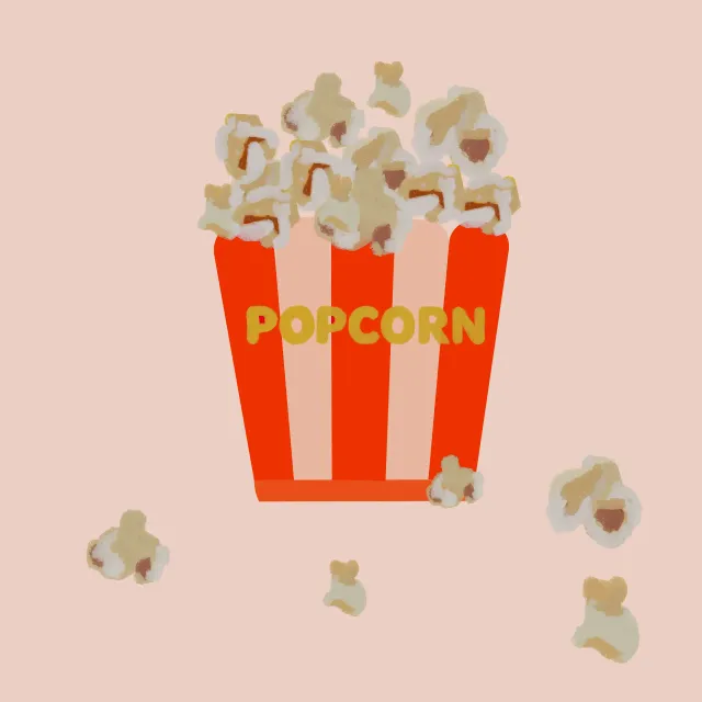 Kissen Popcorntüte Streifen Auf Beige