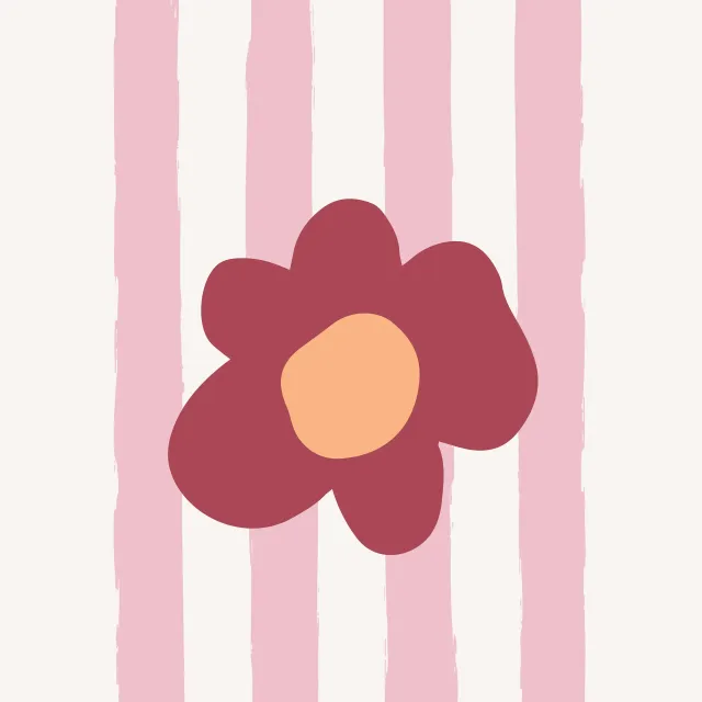 Kissen Daisy Stripes rosa