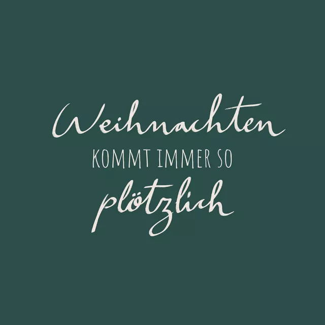 Kissen Plötzlich Weihnachten grün