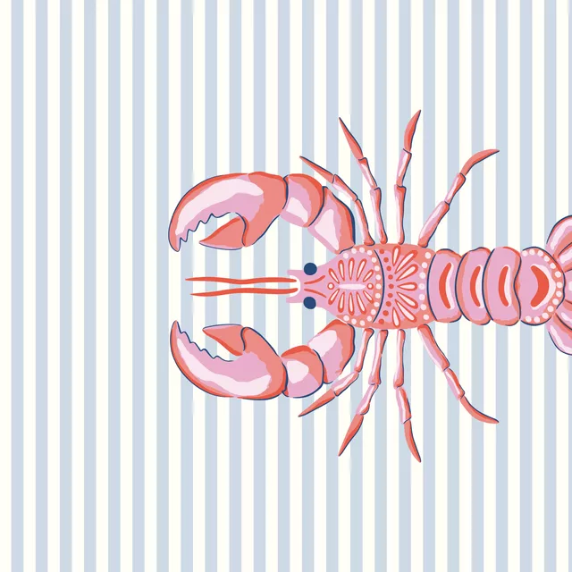 Tischset pink lobster