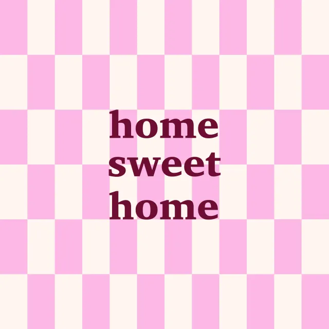 Kissen Home sweet Home pink