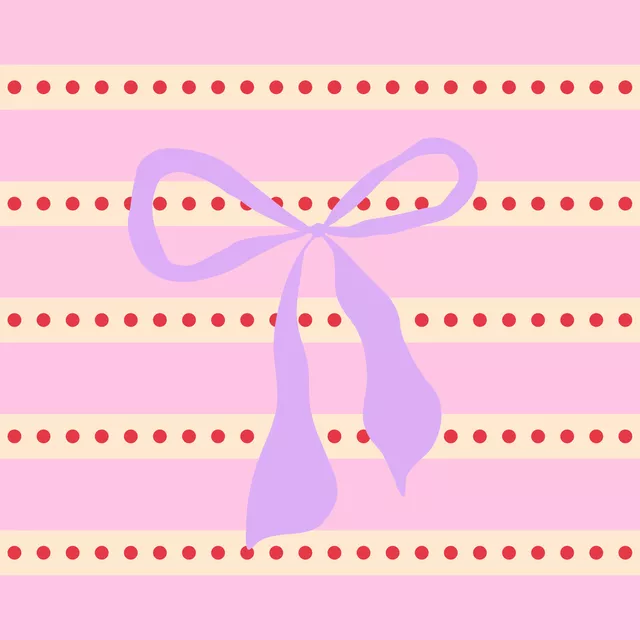 Kissen Streifen Dots Schleife