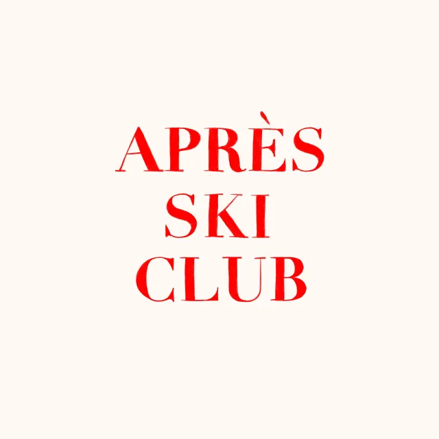 Kissen Aprés Ski Club Rot Beige