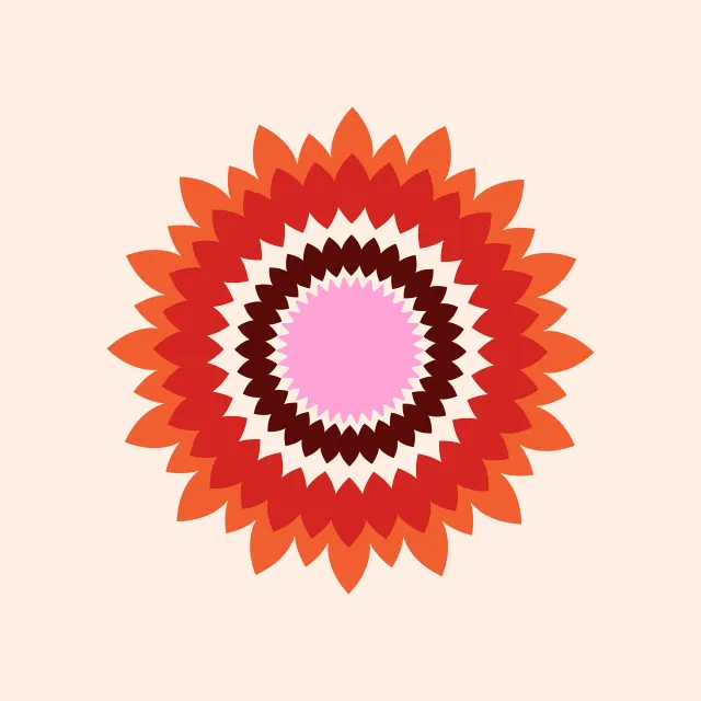 Kissen Retro Sunflower