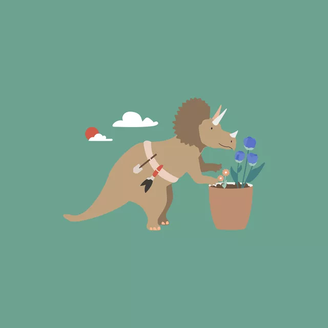 Bettwäsche Triceratops Gärtner grün