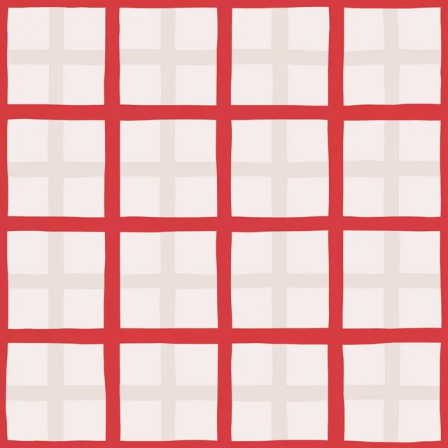 Bettwäsche Karo Rot Beige Muster