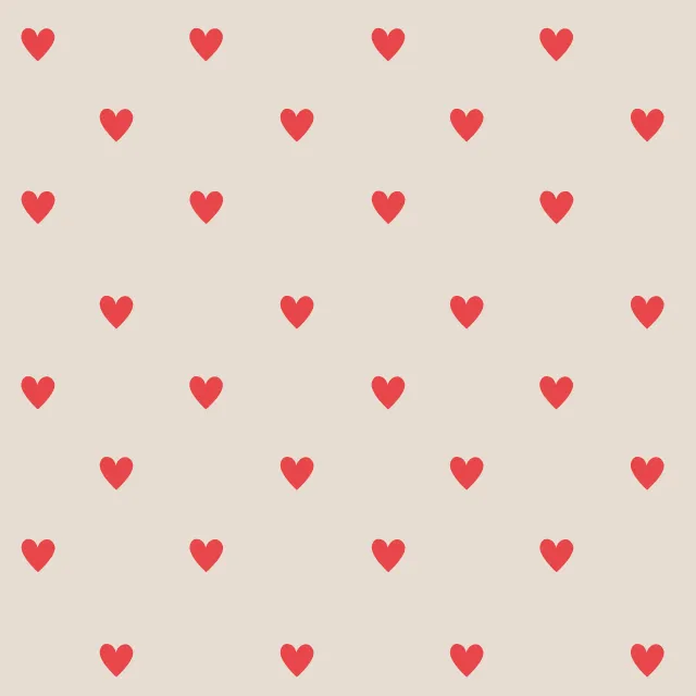 Tischset Mistletoe Hearts Red