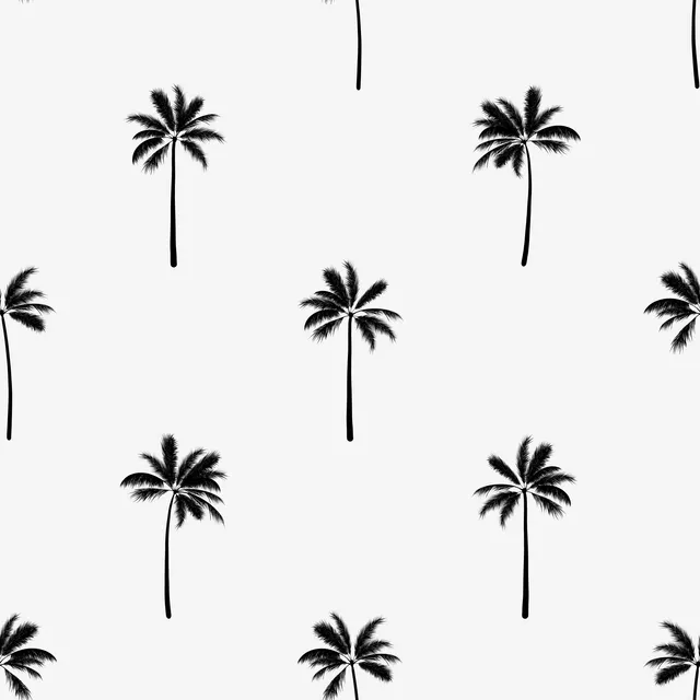 Tischdecke Summer Palmtree Pattern black