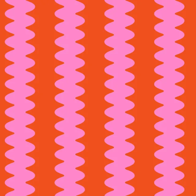 Bodenkissen Wellen Pink Auf Orange