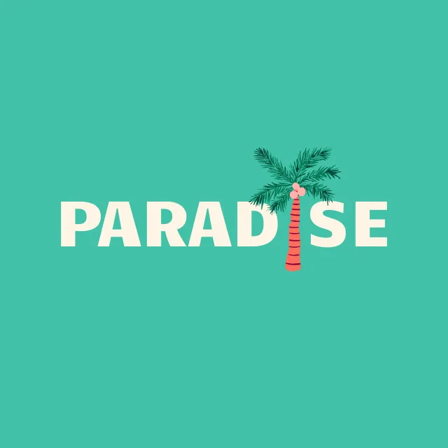 Kissen Tropical Paradise turqoise