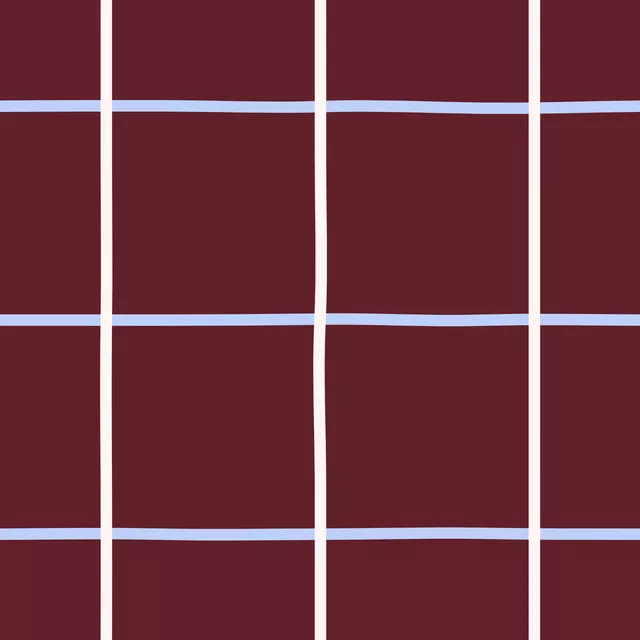 Kissen Grid Rot & Hellblau