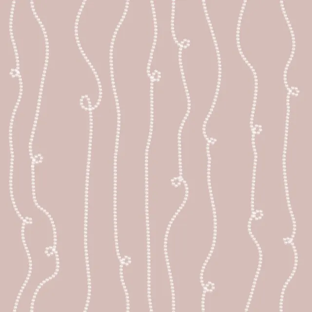 Dekovorhang Perlenkette Streifen Sand