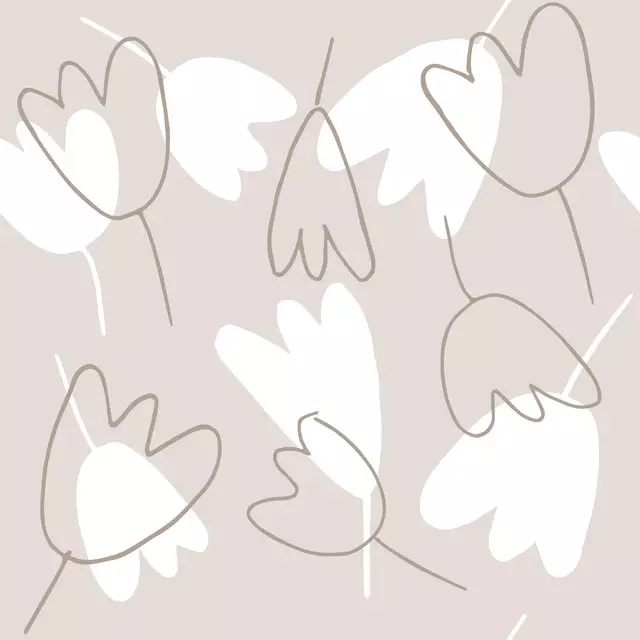 Sitzkissen Tulpen beige