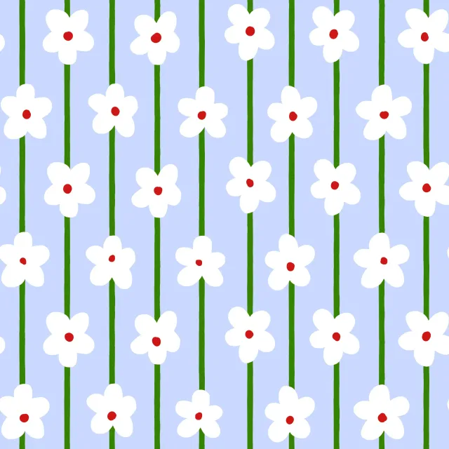 Dekovorhang Blumenmuster Blau