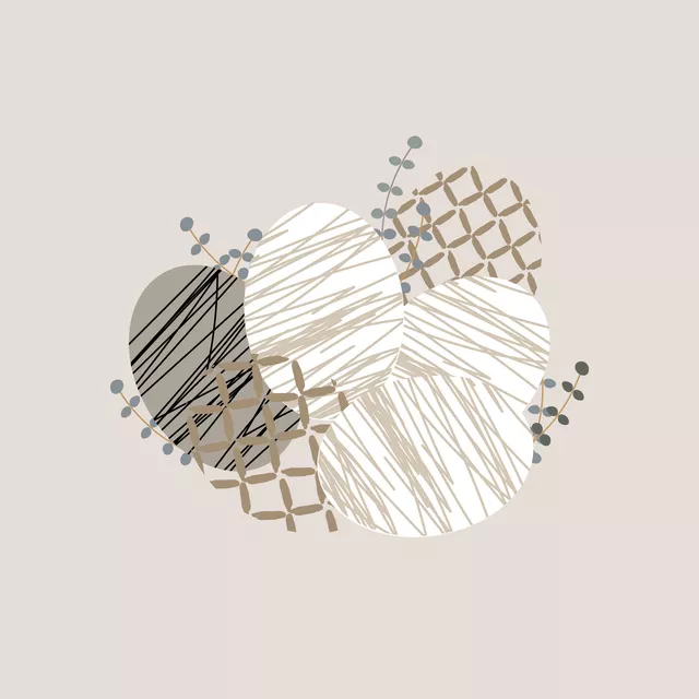 Kissen Ostereier Gestrichelt