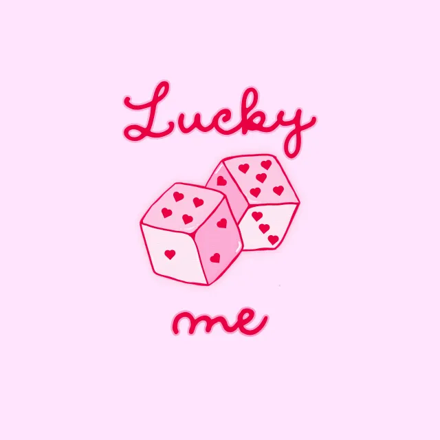 Kissen Lucky Me Würfel Pink