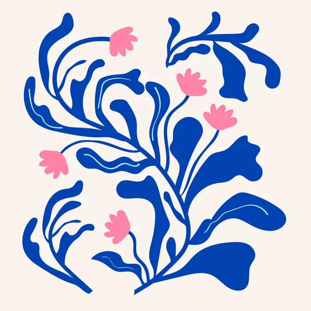 Kissen Sweet Flowers Blue