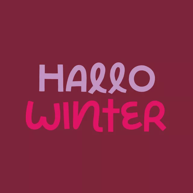 Kissen Hallo Winter pink rot