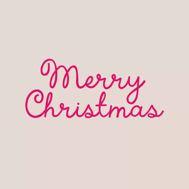 Tischset Merry Christmasbeige pink