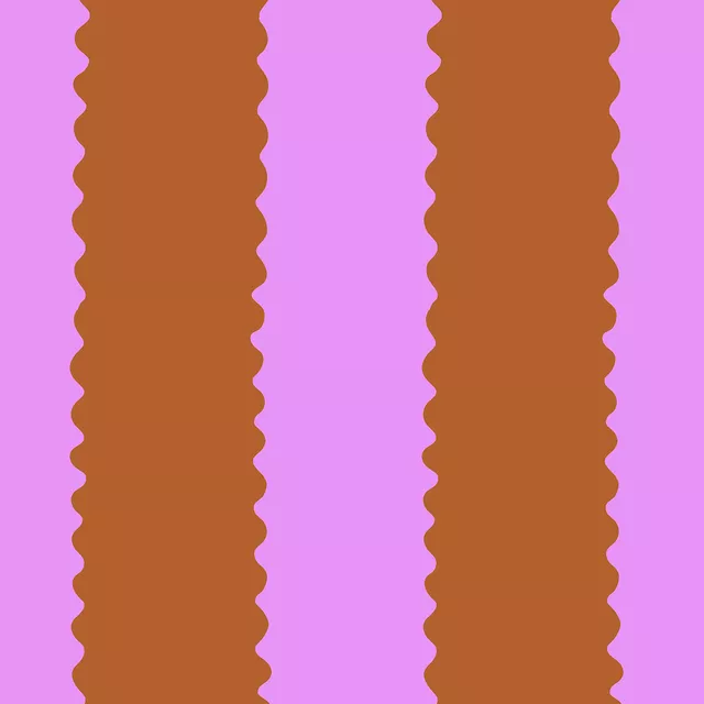 Bettwäsche Wellen Streifen orange Pink