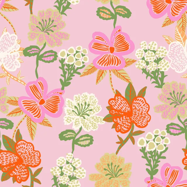 Bankauflage Frühlingsblüten rosa