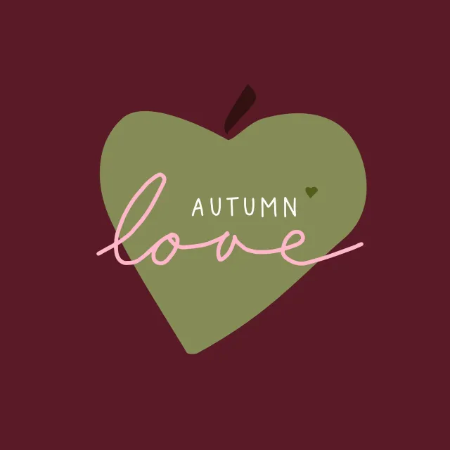 Servietten Autumn love burgundy oliv