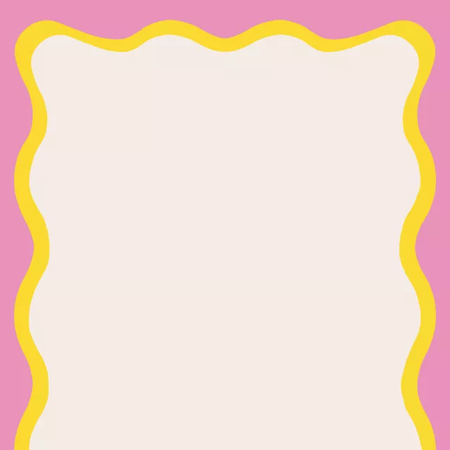 Tischdecke Welle Gelb Pink